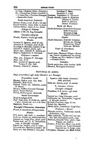 Calendario generale del Regno pel ... compilato d'ordine del Re per cura del Ministero dell'interno ...