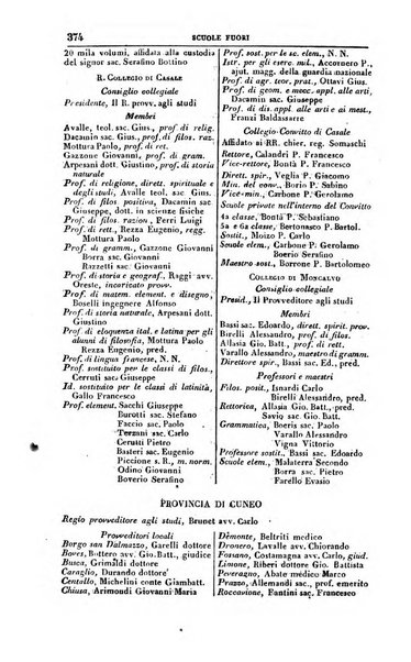 Calendario generale del Regno pel ... compilato d'ordine del Re per cura del Ministero dell'interno ...