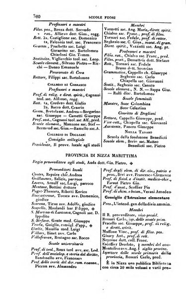 Calendario generale del Regno pel ... compilato d'ordine del Re per cura del Ministero dell'interno ...