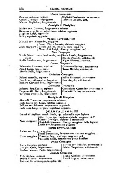 Calendario generale del Regno pel ... compilato d'ordine del Re per cura del Ministero dell'interno ...