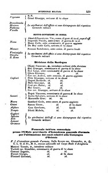 Calendario generale del Regno pel ... compilato d'ordine del Re per cura del Ministero dell'interno ...