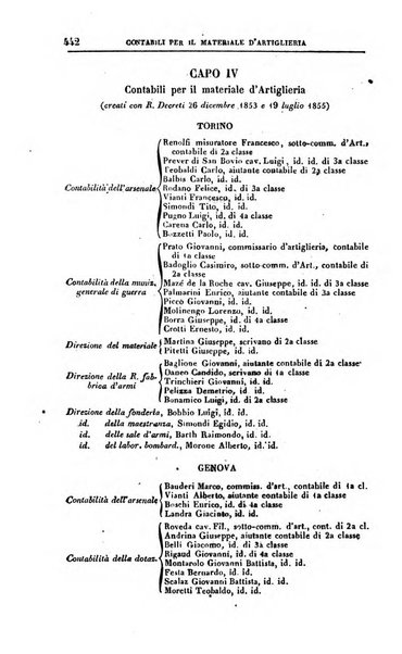 Calendario generale del Regno pel ... compilato d'ordine del Re per cura del Ministero dell'interno ...