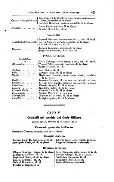 Calendario generale del Regno pel ... compilato d'ordine del Re per cura del Ministero dell'interno ...