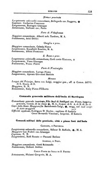 Calendario generale del Regno pel ... compilato d'ordine del Re per cura del Ministero dell'interno ...