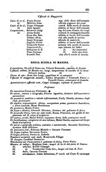 Calendario generale del Regno pel ... compilato d'ordine del Re per cura del Ministero dell'interno ...