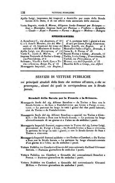 Calendario generale del Regno pel ... compilato d'ordine del Re per cura del Ministero dell'interno ...