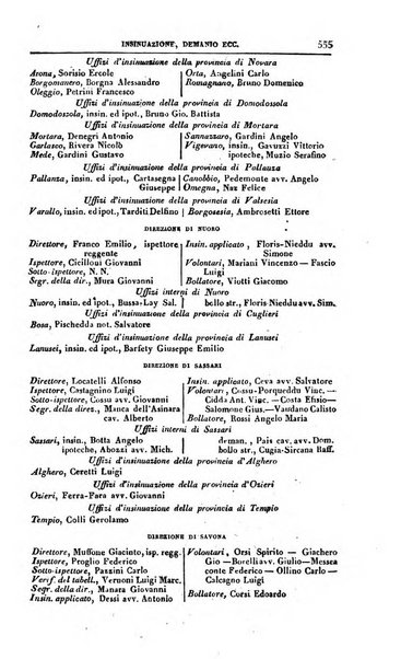 Calendario generale del Regno pel ... compilato d'ordine del Re per cura del Ministero dell'interno ...