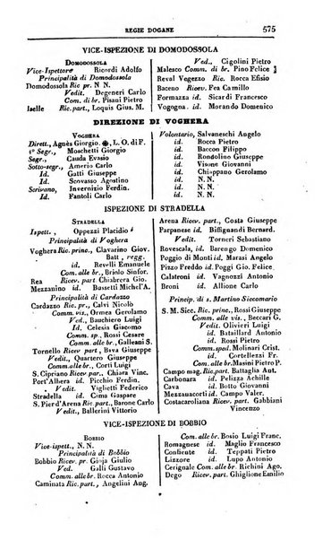 Calendario generale del Regno pel ... compilato d'ordine del Re per cura del Ministero dell'interno ...