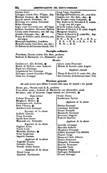 Calendario generale del Regno pel ... compilato d'ordine del Re per cura del Ministero dell'interno ...