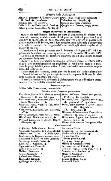 Calendario generale del Regno pel ... compilato d'ordine del Re per cura del Ministero dell'interno ...