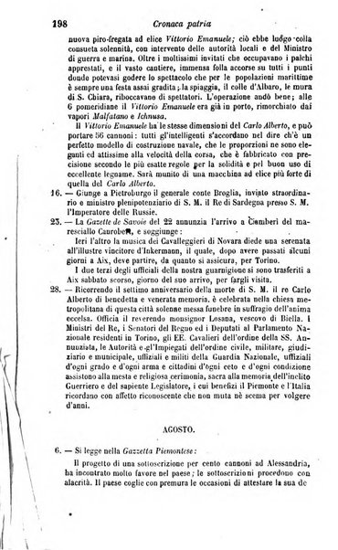 Calendario generale del Regno pel ... compilato d'ordine del Re per cura del Ministero dell'interno ...