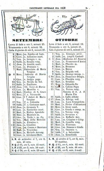 Calendario generale del Regno pel ... compilato d'ordine del Re per cura del Ministero dell'interno ...