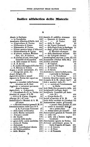 Calendario generale del Regno pel ... compilato d'ordine del Re per cura del Ministero dell'interno ...