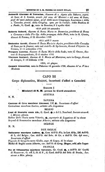 Calendario generale del Regno pel ... compilato d'ordine del Re per cura del Ministero dell'interno ...