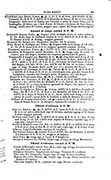 Calendario generale del Regno pel ... compilato d'ordine del Re per cura del Ministero dell'interno ...