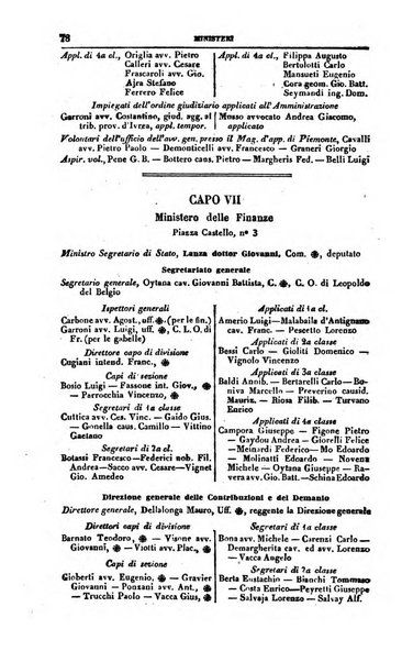 Calendario generale del Regno pel ... compilato d'ordine del Re per cura del Ministero dell'interno ...