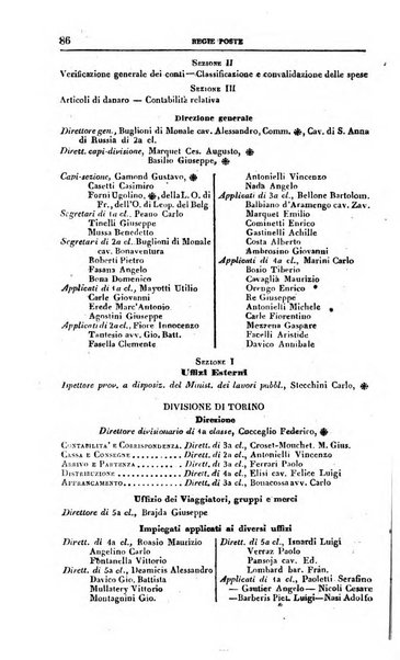 Calendario generale del Regno pel ... compilato d'ordine del Re per cura del Ministero dell'interno ...