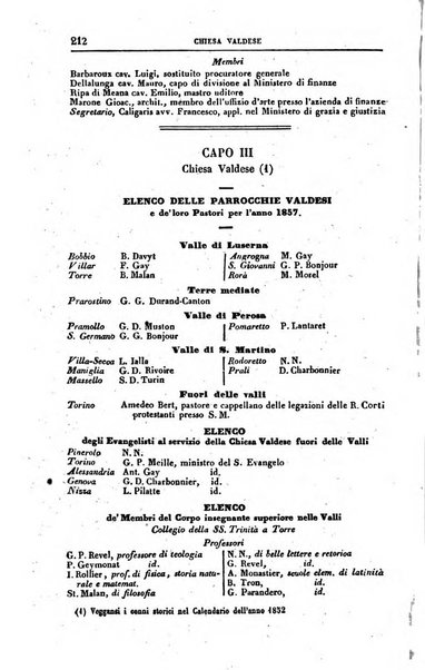 Calendario generale del Regno pel ... compilato d'ordine del Re per cura del Ministero dell'interno ...