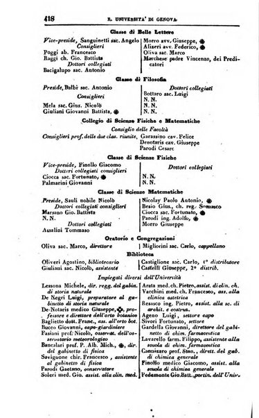 Calendario generale del Regno pel ... compilato d'ordine del Re per cura del Ministero dell'interno ...