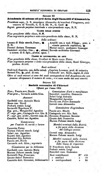 Calendario generale del Regno pel ... compilato d'ordine del Re per cura del Ministero dell'interno ...