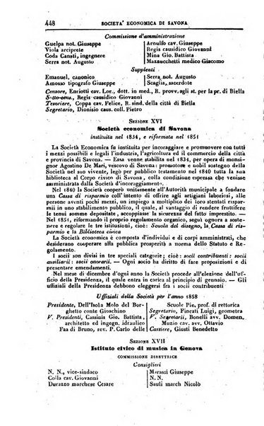 Calendario generale del Regno pel ... compilato d'ordine del Re per cura del Ministero dell'interno ...