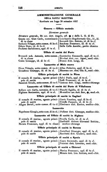 Calendario generale del Regno pel ... compilato d'ordine del Re per cura del Ministero dell'interno ...