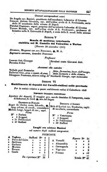 Calendario generale del Regno pel ... compilato d'ordine del Re per cura del Ministero dell'interno ...