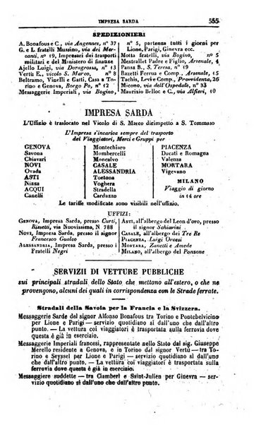 Calendario generale del Regno pel ... compilato d'ordine del Re per cura del Ministero dell'interno ...