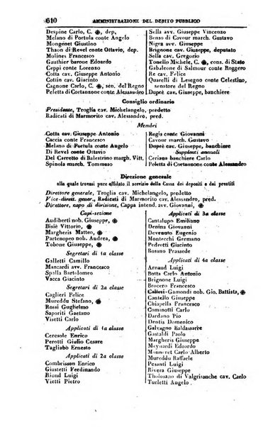 Calendario generale del Regno pel ... compilato d'ordine del Re per cura del Ministero dell'interno ...