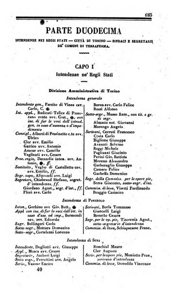 Calendario generale del Regno pel ... compilato d'ordine del Re per cura del Ministero dell'interno ...