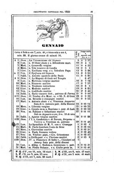 Calendario generale del Regno pel ... compilato d'ordine del Re per cura del Ministero dell'interno ...