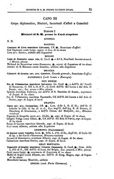 Calendario generale del Regno pel ... compilato d'ordine del Re per cura del Ministero dell'interno ...