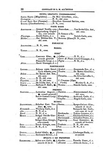 Calendario generale del Regno pel ... compilato d'ordine del Re per cura del Ministero dell'interno ...