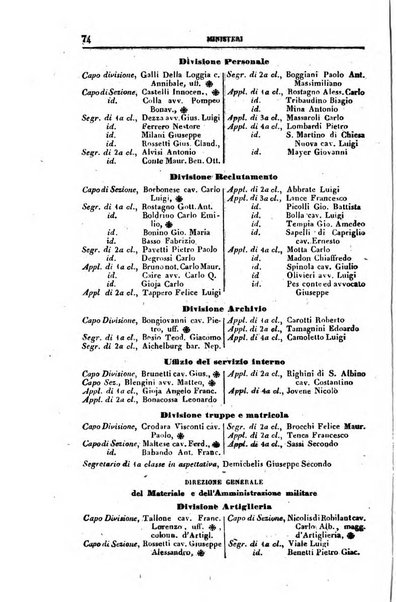 Calendario generale del Regno pel ... compilato d'ordine del Re per cura del Ministero dell'interno ...