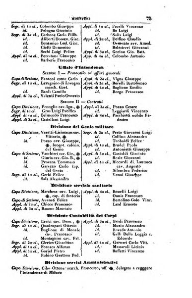 Calendario generale del Regno pel ... compilato d'ordine del Re per cura del Ministero dell'interno ...