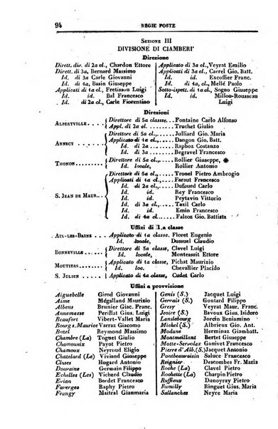 Calendario generale del Regno pel ... compilato d'ordine del Re per cura del Ministero dell'interno ...