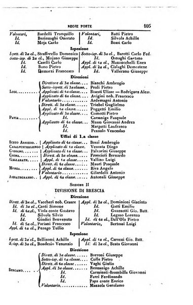 Calendario generale del Regno pel ... compilato d'ordine del Re per cura del Ministero dell'interno ...