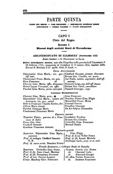 Calendario generale del Regno pel ... compilato d'ordine del Re per cura del Ministero dell'interno ...