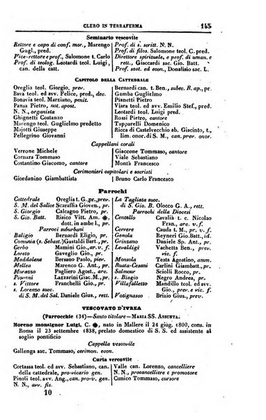 Calendario generale del Regno pel ... compilato d'ordine del Re per cura del Ministero dell'interno ...