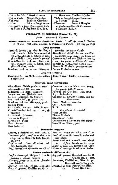 Calendario generale del Regno pel ... compilato d'ordine del Re per cura del Ministero dell'interno ...