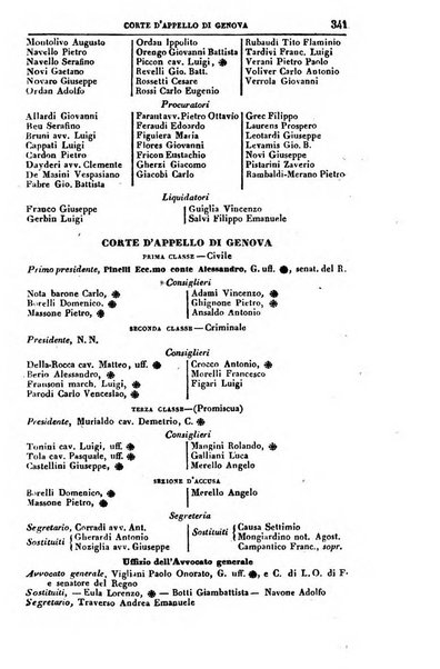 Calendario generale del Regno pel ... compilato d'ordine del Re per cura del Ministero dell'interno ...