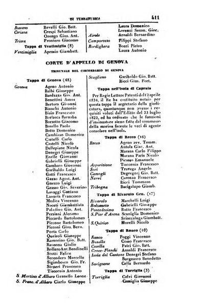 Calendario generale del Regno pel ... compilato d'ordine del Re per cura del Ministero dell'interno ...