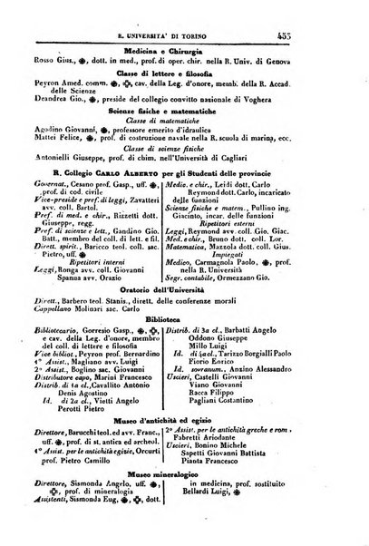 Calendario generale del Regno pel ... compilato d'ordine del Re per cura del Ministero dell'interno ...