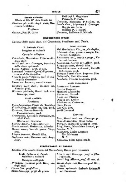 Calendario generale del Regno pel ... compilato d'ordine del Re per cura del Ministero dell'interno ...