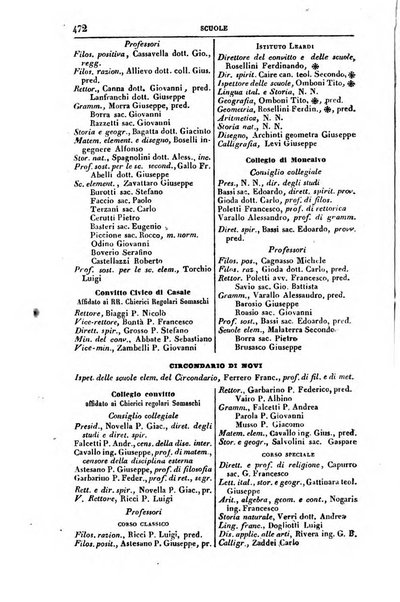 Calendario generale del Regno pel ... compilato d'ordine del Re per cura del Ministero dell'interno ...