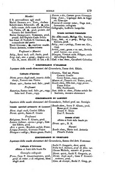 Calendario generale del Regno pel ... compilato d'ordine del Re per cura del Ministero dell'interno ...