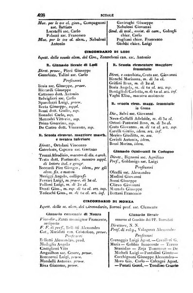 Calendario generale del Regno pel ... compilato d'ordine del Re per cura del Ministero dell'interno ...