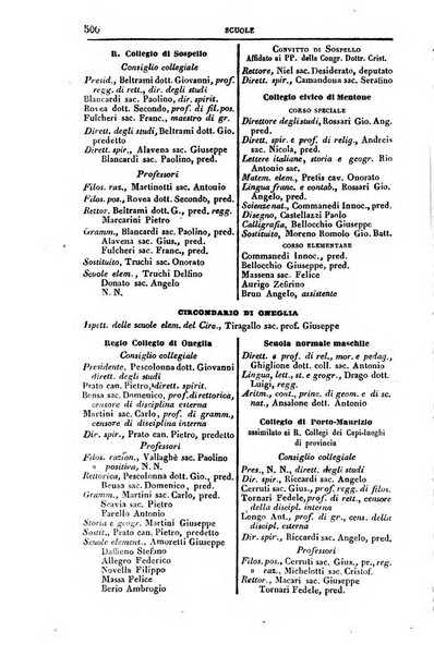 Calendario generale del Regno pel ... compilato d'ordine del Re per cura del Ministero dell'interno ...