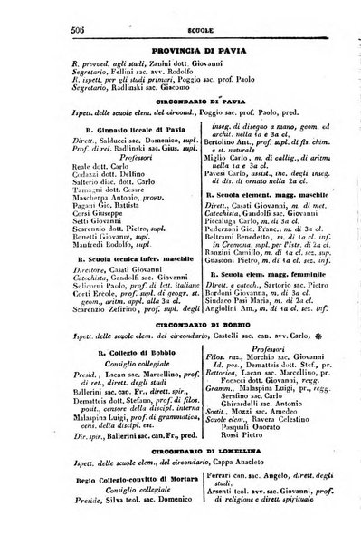 Calendario generale del Regno pel ... compilato d'ordine del Re per cura del Ministero dell'interno ...