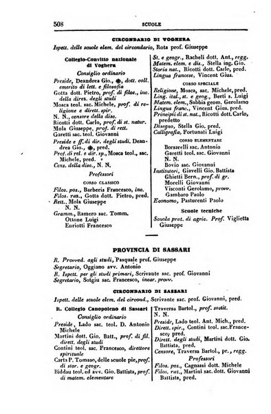 Calendario generale del Regno pel ... compilato d'ordine del Re per cura del Ministero dell'interno ...